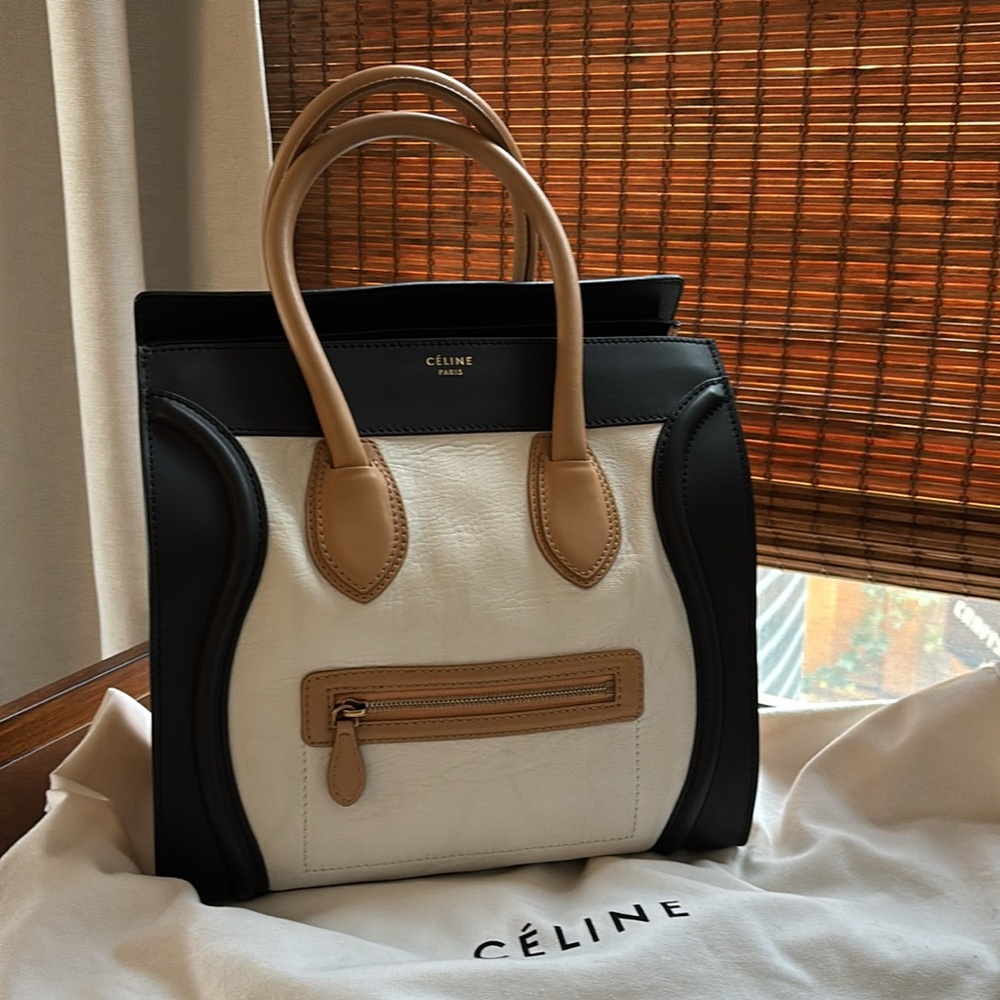Celine Tri-color Mini Luggage Tote